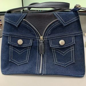 Vintage blue Jean shoulder bag EUC